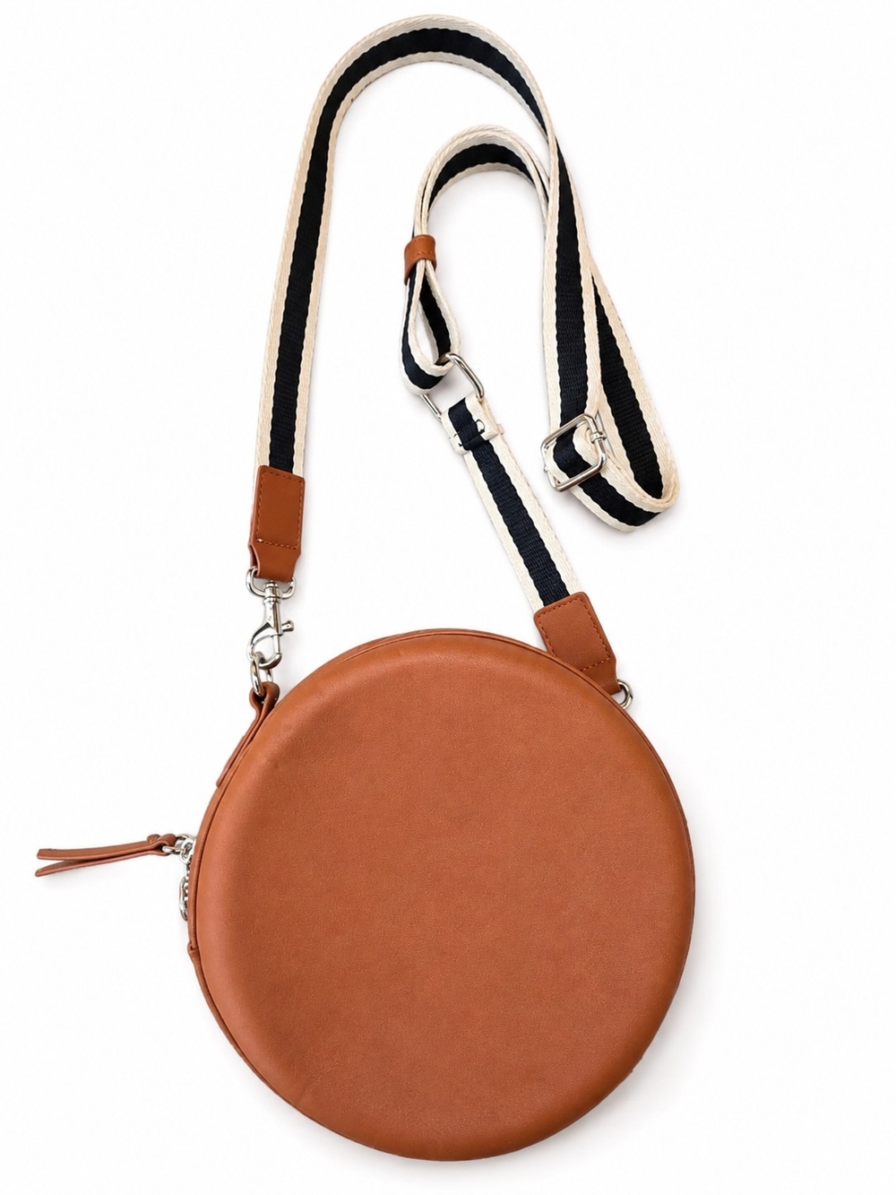 Universal Thread Round Crossbody Bag Tan with Adjustable Stripe Strap